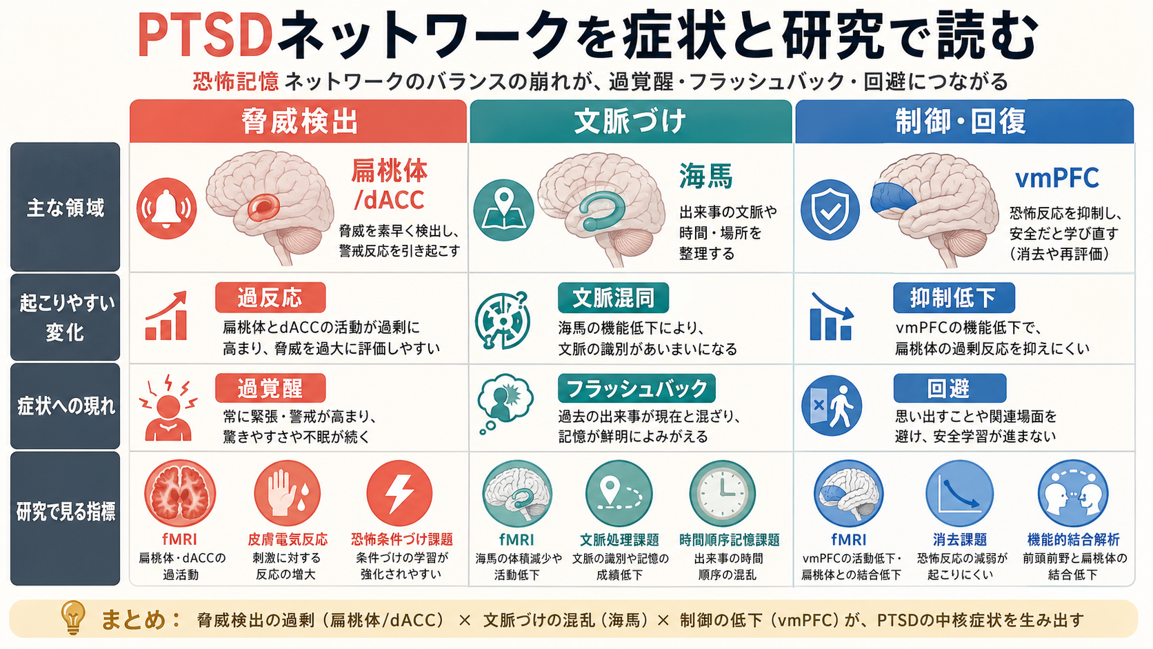 PTSDの恐怖記憶ネットワークと研究・臨床の接続
