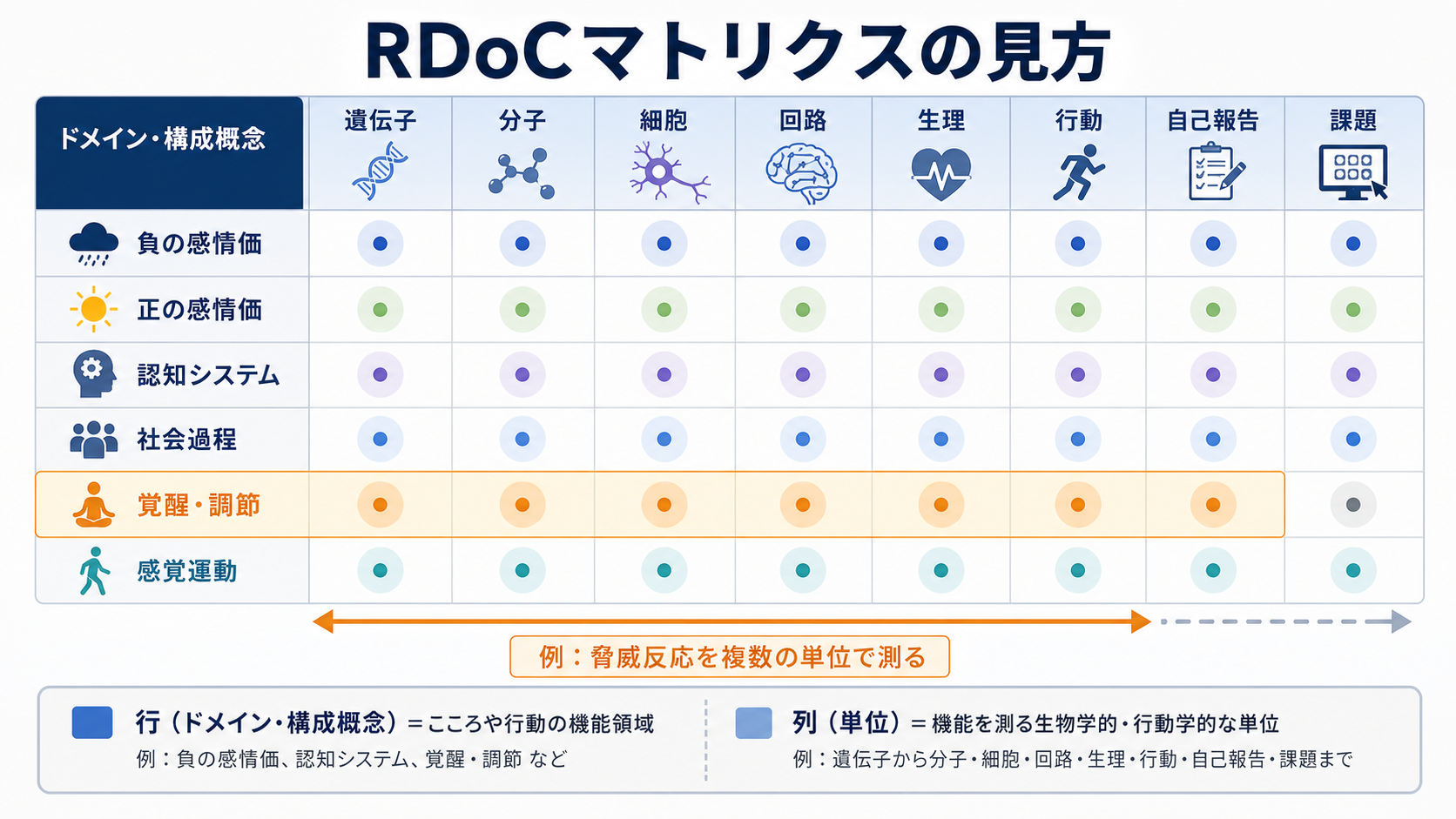 RDoCマトリクスの見方