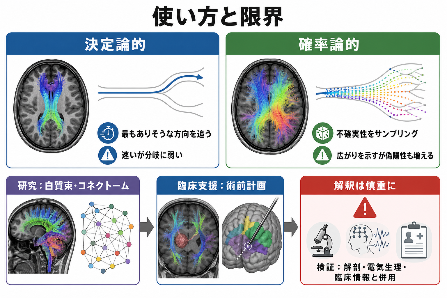 トラクトグラフィーの使い方と限界