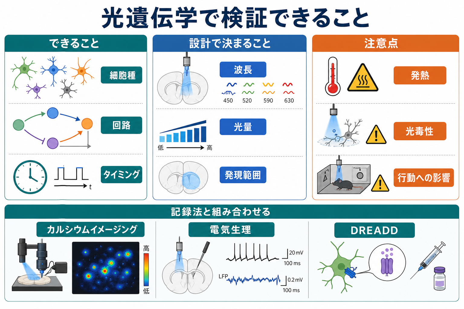 光遺伝学の応用と注意点