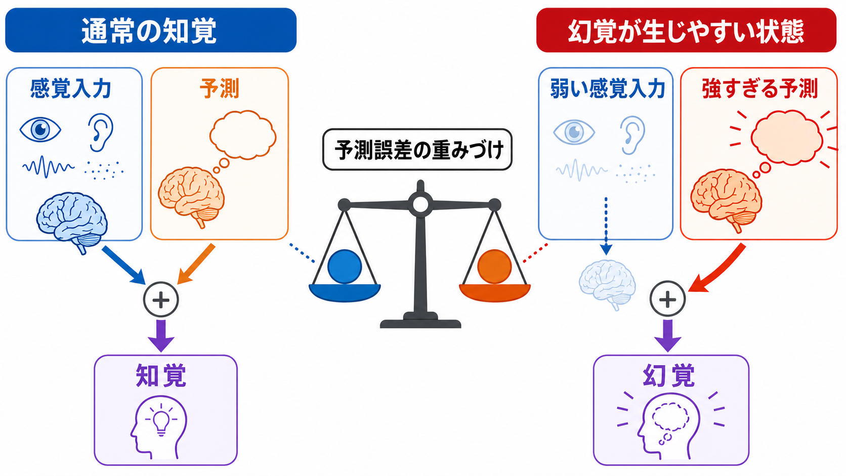 予測と感覚入力のバランス