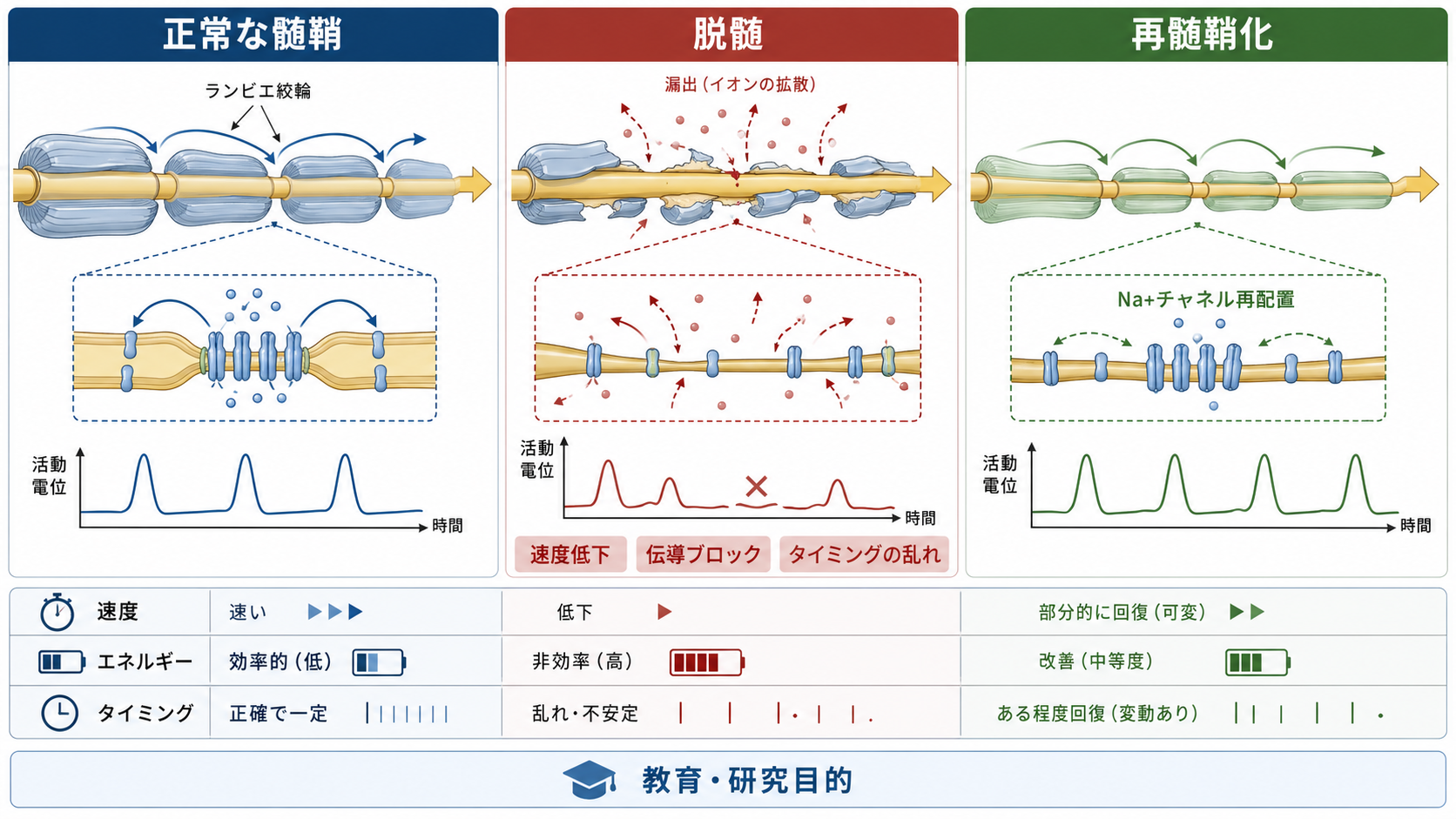 髄鞘障害と伝導変化