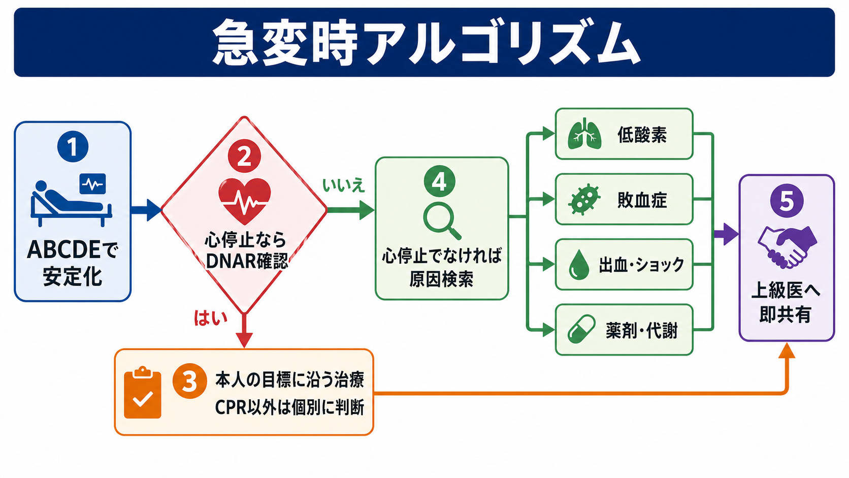 DNAR患者の急変時アルゴリズム