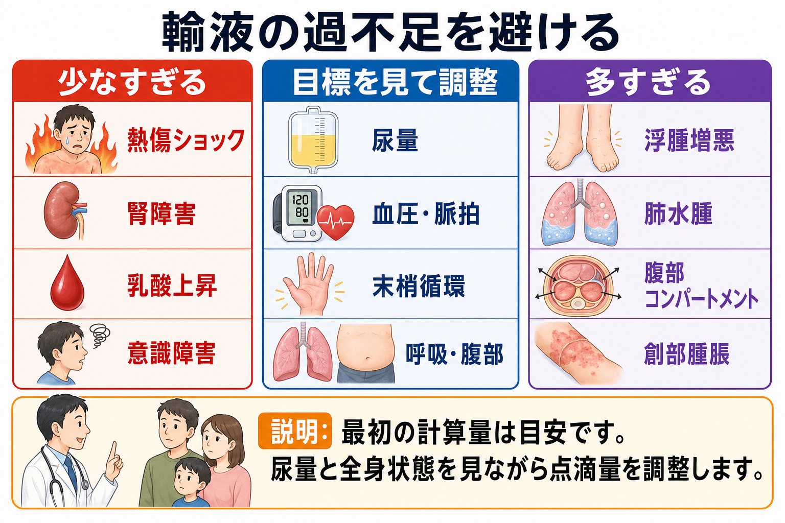 熱傷輸液の過不足と患者説明
