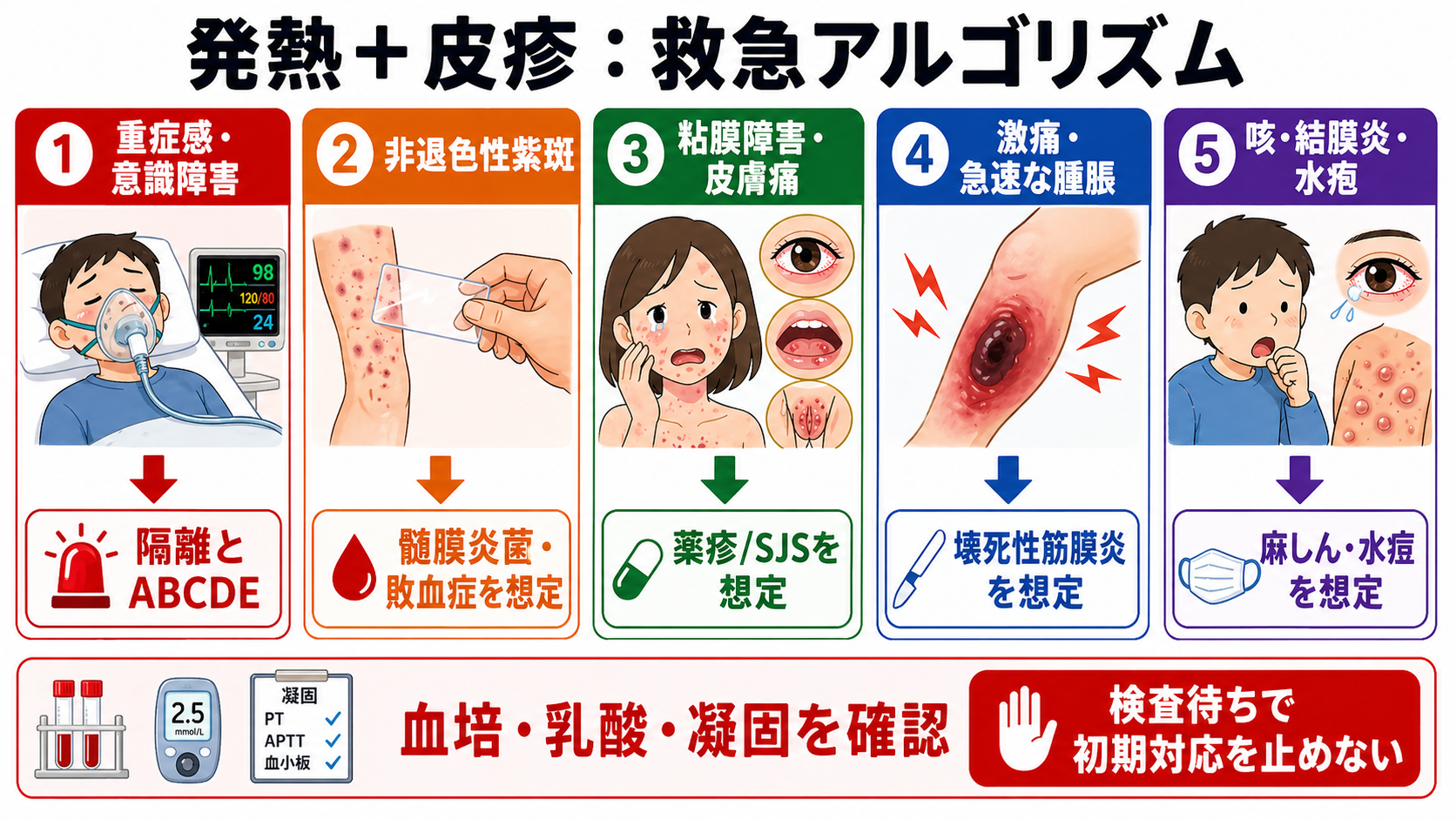 発熱と皮疹の救急アルゴリズム