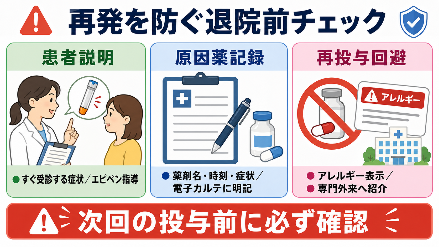 再発を防ぐ退院前チェック